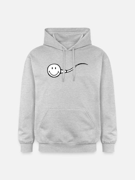 Smiley Sperm - Gildan Unisex Softstyle® Midweight Hoodie - light heather grey