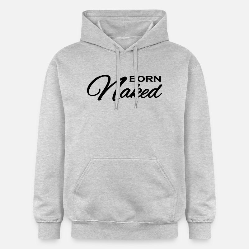 Born naked - Sweat à capuche Softstyle® Gildan Unisexe - gris clair chiné