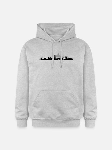 Skyline - München Berge - Gildan Unisex Softstyle® Midweight Hoodie - Hellgrau meliert