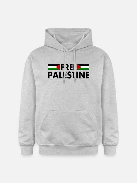 Free palestine - Gildan Unisex Softstyle® Midweight Hoodie - Hellgrau meliert