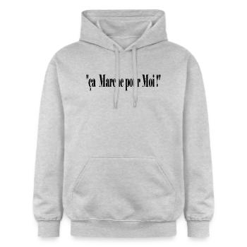 ça marche pour moi ! - Sweat à capuche Softstyle® Gildan Unisexe - gris clair chiné - Devant - Liana (172cm) & Jaron (178cm)