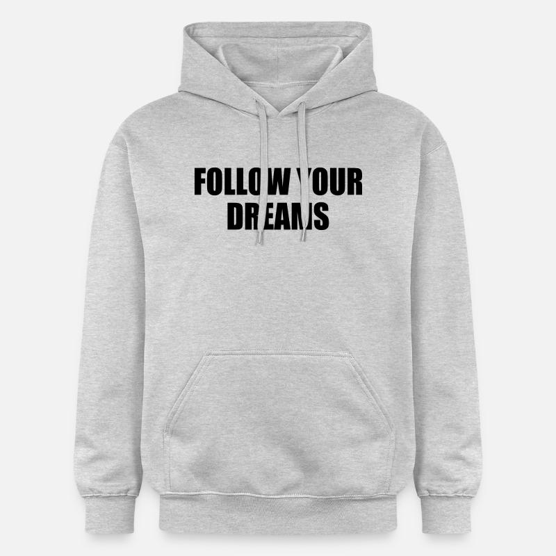 follow your dreams - Sweat à capuche Softstyle® Gildan Unisexe - gris clair chiné
