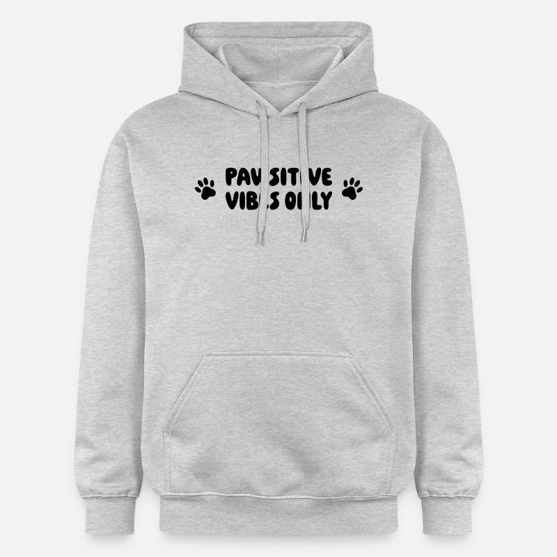 Vibrations Pawsitive uniquement - Sweat à capuche Softstyle® Gildan Unisexe - gris clair chiné