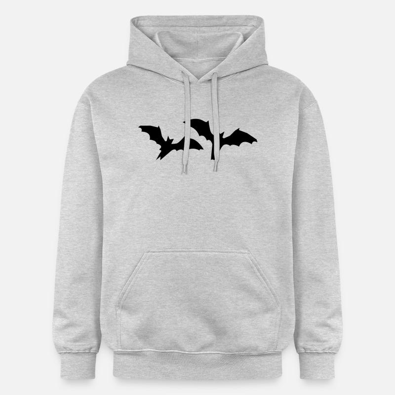 Deux chauves-souris - Sweat à capuche Softstyle® Gildan Unisexe - gris clair chiné