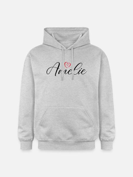 Amelie Name Heart - Gildan Unisex Softstyle® Midweight Hoodie - light heather grey