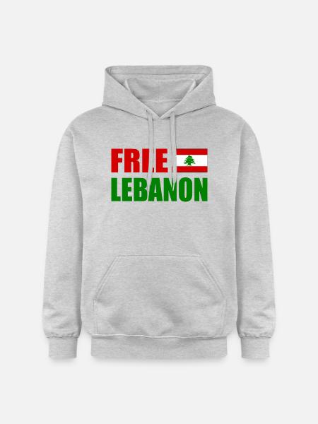 free lebanon - libanon - Gildan Unisex Softstyle® Midweight Hoodie - light heather grey
