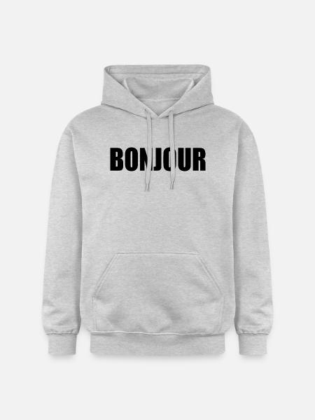 Bonjour - Gildan Unisex Softstyle® Midweight Hoodie - light heather grey