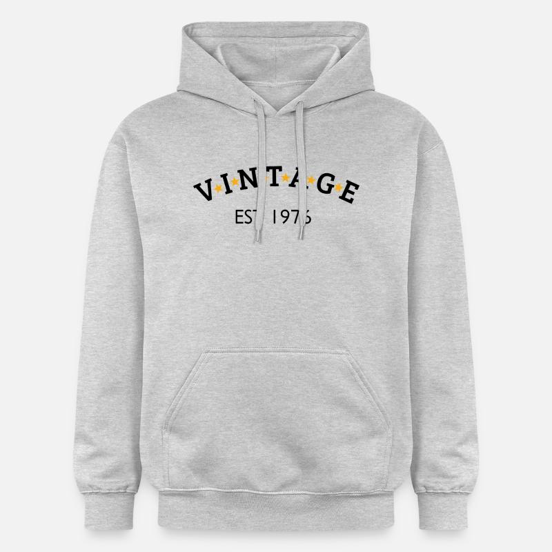 Vintage est 1976 - Sweat à capuche Softstyle® Gildan Unisexe - gris clair chiné