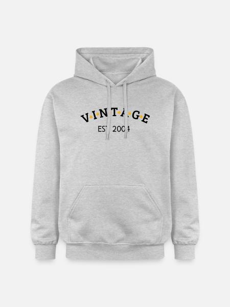 Vintage est 2004 - Sweat à capuche Softstyle® Gildan Unisexe - gris clair chiné