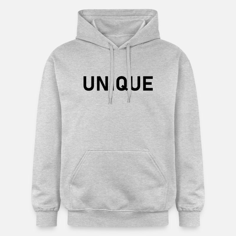 UNIQUE - einzigartig - Unikat- Einzelstück - Gildan Unisex Softstyle® Midweight Hoodie - Hellgrau meliert