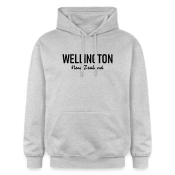 Wellington - Nouvelle-Zélande - Aotearoa - Kiwi - Maori - Sweat à capuche Softstyle® Gildan Unisexe - gris clair chiné - Devant - Liana (172cm) & Jaron (178cm)