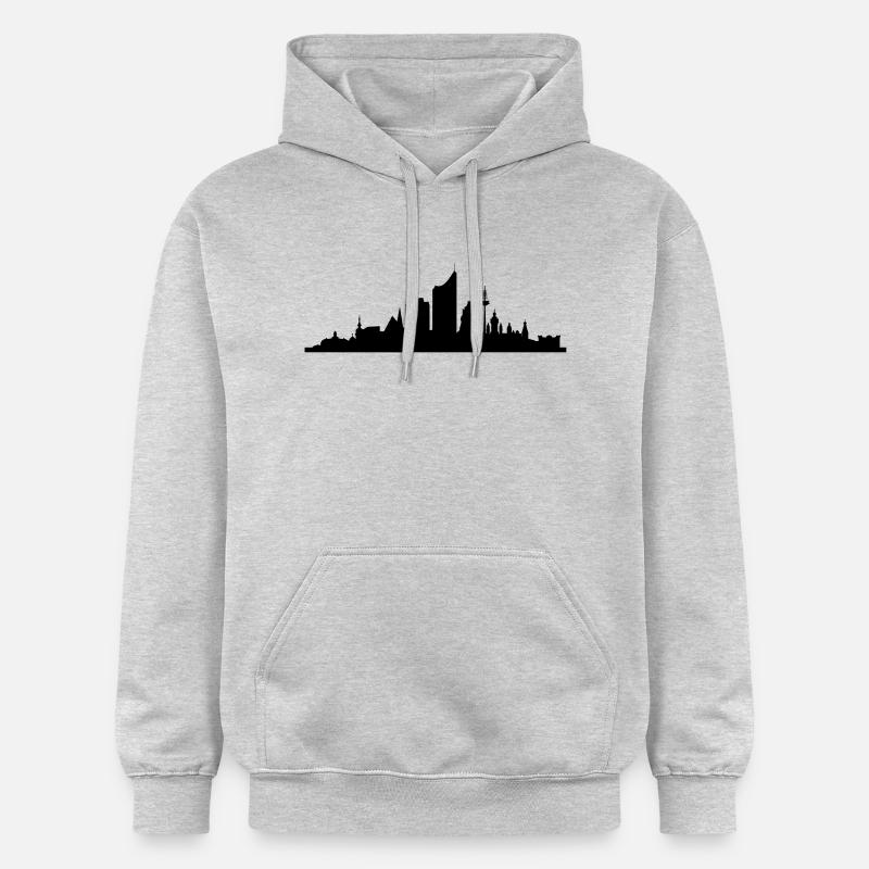 Skyline Leipzig central - Sweat à capuche Softstyle® Gildan Unisexe - gris clair chiné