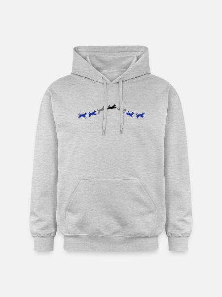 dog jumps - Gildan Unisex Softstyle® Midweight Hoodie - light heather grey