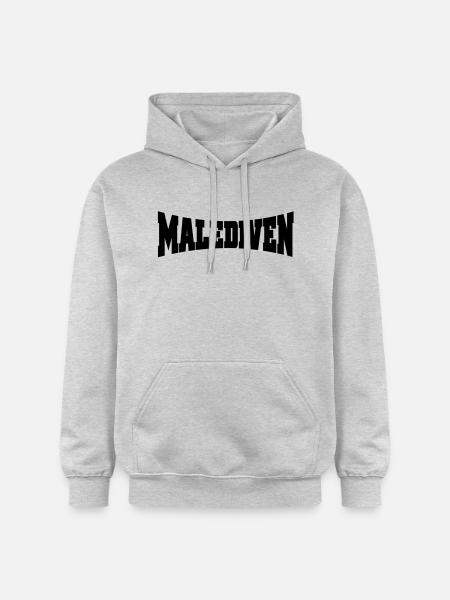 Malediven Schriftzug - Gildan Unisex Softstyle® Midweight Hoodie - Hellgrau meliert