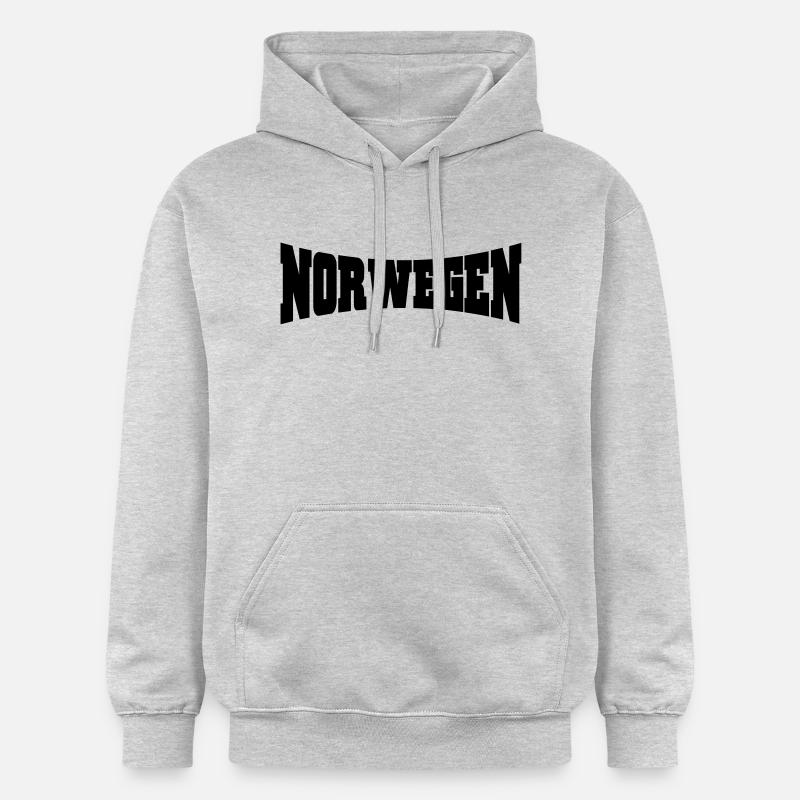 Norvège logo - Sweat à capuche Softstyle® Gildan Unisexe - gris clair chiné