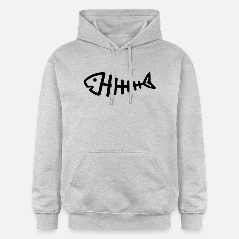 Poisson - Sweat à capuche Softstyle® Gildan Unisexe - gris clair chiné