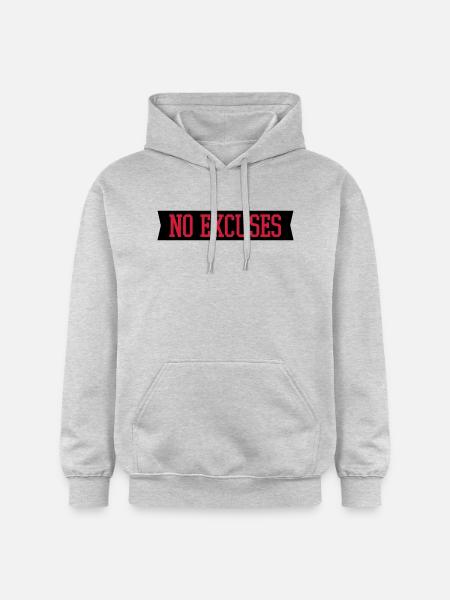 no_excuses_2_f2 - Gildan Unisex Softstyle® Midweight Hoodie - light heather grey