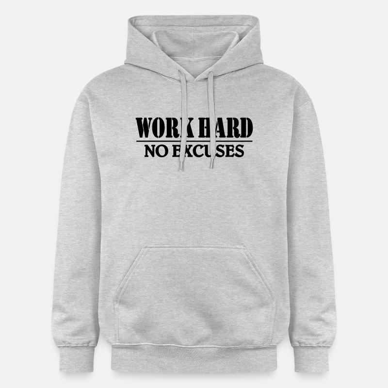 Work hard-no excuses - Sweat à capuche Softstyle® Gildan Unisexe - gris clair chiné