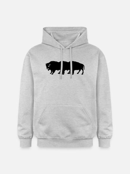 bisons - Sweat à capuche Softstyle® Gildan Unisexe - gris clair chiné