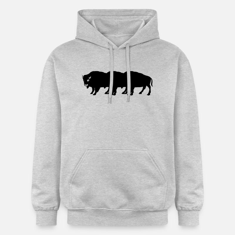 bisons - Sweat à capuche Softstyle® Gildan Unisexe - gris clair chiné