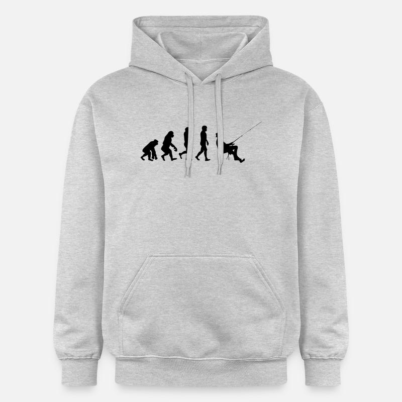 Evolution Pêcheur - Sweat à capuche Softstyle® Gildan Unisexe - gris clair chiné