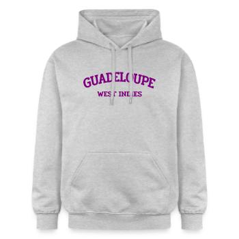 Guadeloupe - Point-à-Pitre - Caraïbes - Antilles - Sweat à capuche Softstyle® Gildan Unisexe - gris clair chiné - Devant - Liana (172cm) & Jaron (178cm)