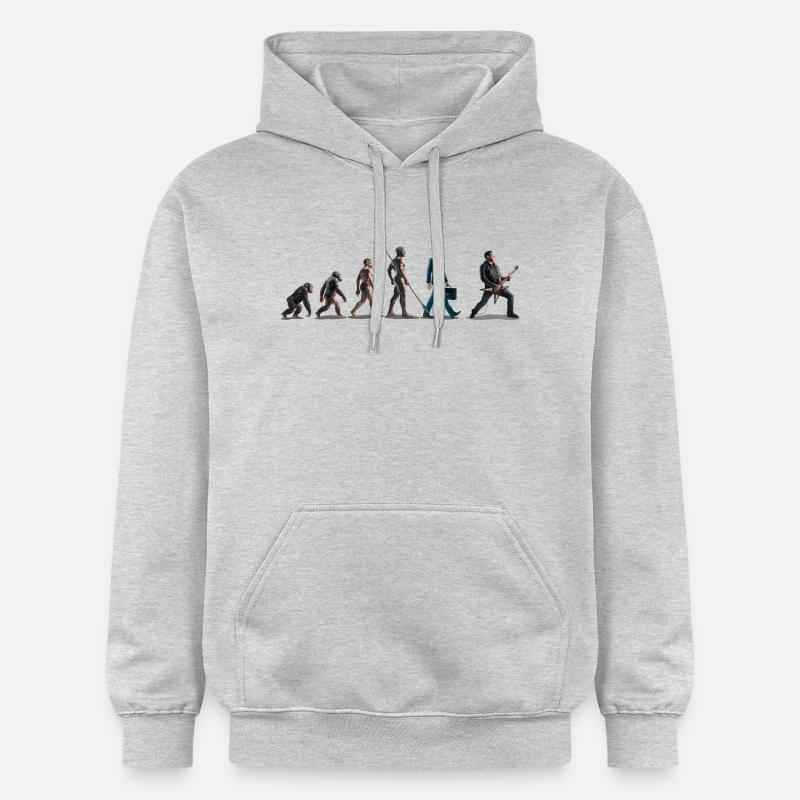 Evolution Guitariste 06 2024 4 - Sweat à capuche Softstyle® Gildan Unisexe - gris clair chiné