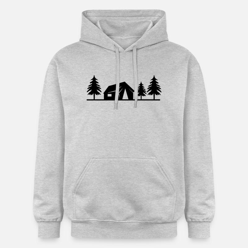 cabane dans la forêt - Sweat à capuche Softstyle® Gildan Unisexe - gris clair chiné