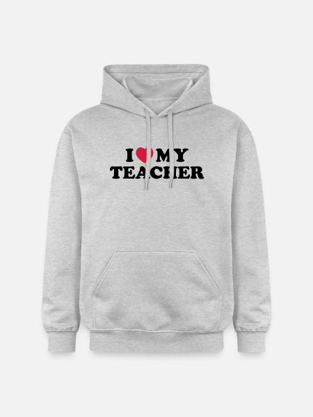I love my teacher - Gildan Unisex Softstyle® Midweight Hoodie - light heather grey
