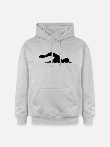 Nager - Sweat à capuche Softstyle® Gildan Unisexe - gris clair chiné