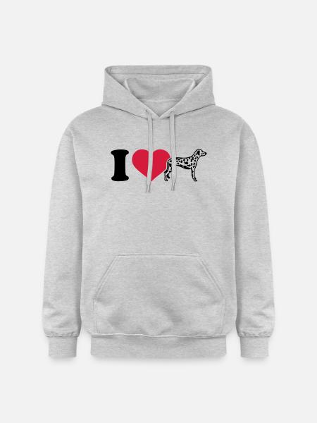 Dalmatiner - Gildan Unisex Softstyle® Midweight Hoodie - Hellgrau meliert