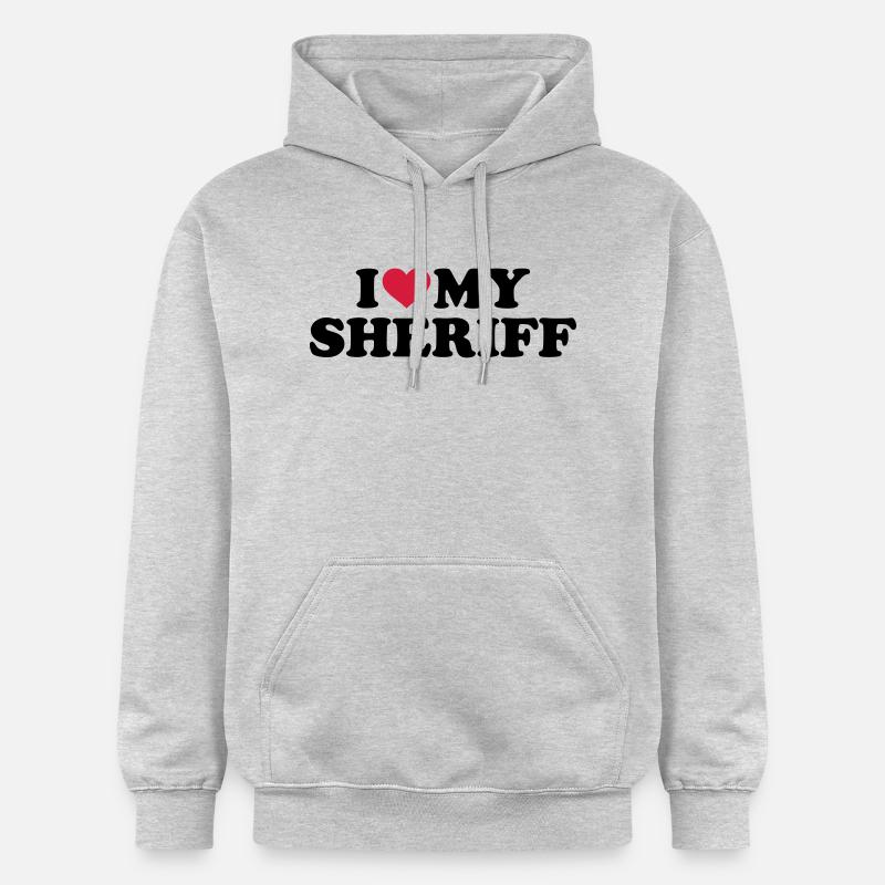 Sheriff - Sweat à capuche Softstyle® Gildan Unisexe - gris clair chiné