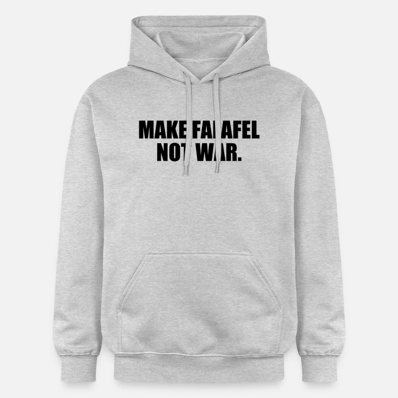 Make falafel not war - Sweat à capuche Softstyle® Gildan Unisexe - gris clair chiné