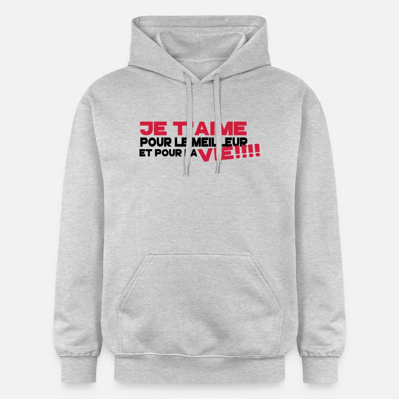 Aimer pour la vie - Sweat à capuche Softstyle® Gildan Unisexe - gris clair chiné