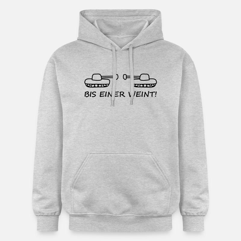 bis_einer_weint_panzer_1c - Sweat à capuche Softstyle® Gildan Unisexe - gris clair chiné