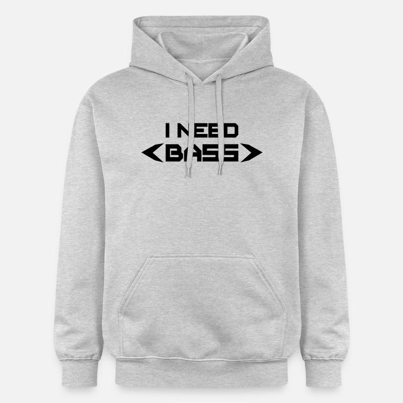 I Need Bass - Sweat à capuche Softstyle® Gildan Unisexe - gris clair chiné
