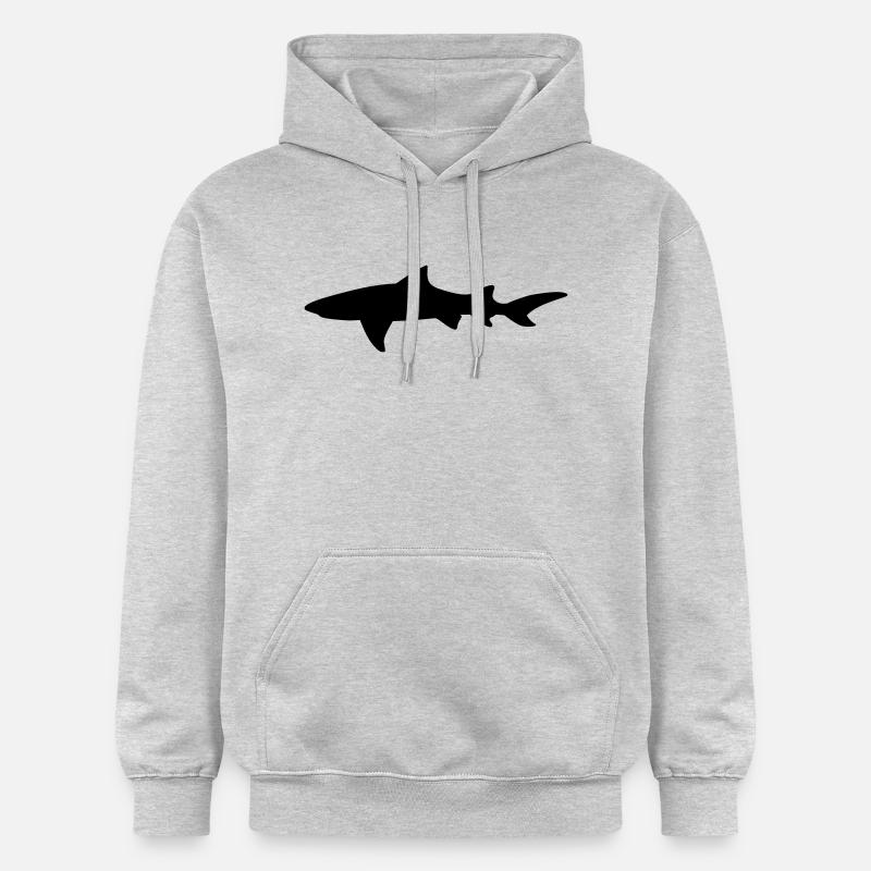 Requin - Sweat à capuche Softstyle® Gildan Unisexe - gris clair chiné