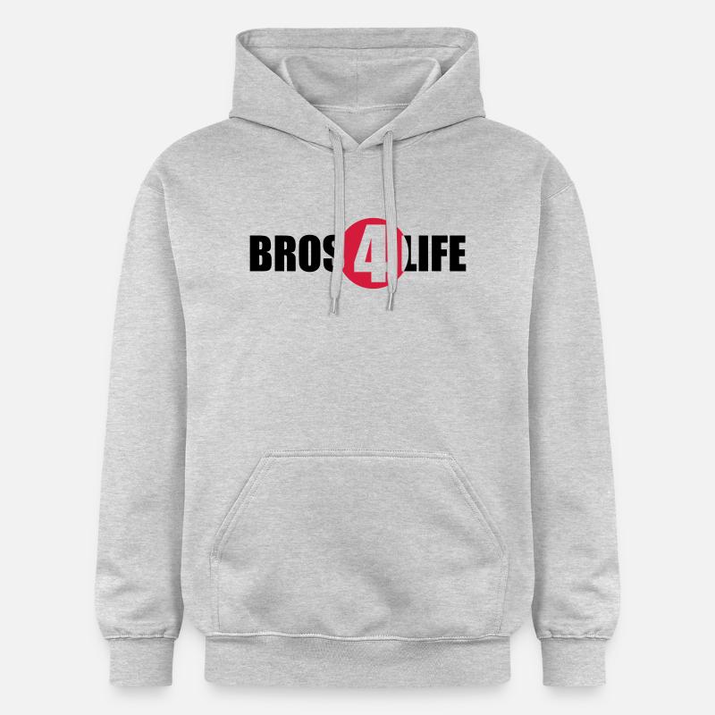 Bros 4 Life Logo Design - Sweat à capuche Softstyle® Gildan Unisexe - gris clair chiné