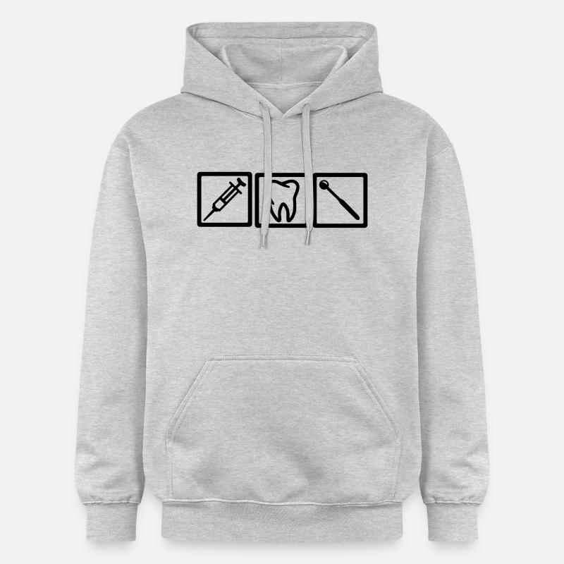 Dentiste - Sweat à capuche Softstyle® Gildan Unisexe - gris clair chiné