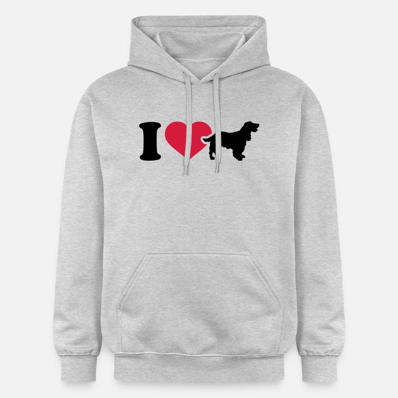 Cocker Spaniel - Gildan Unisex Softstyle® Midweight Hoodie - Hellgrau meliert