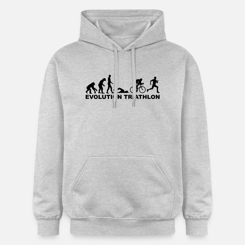 Evolution Triathlon - Sweat à capuche Softstyle® Gildan Unisexe - gris clair chiné