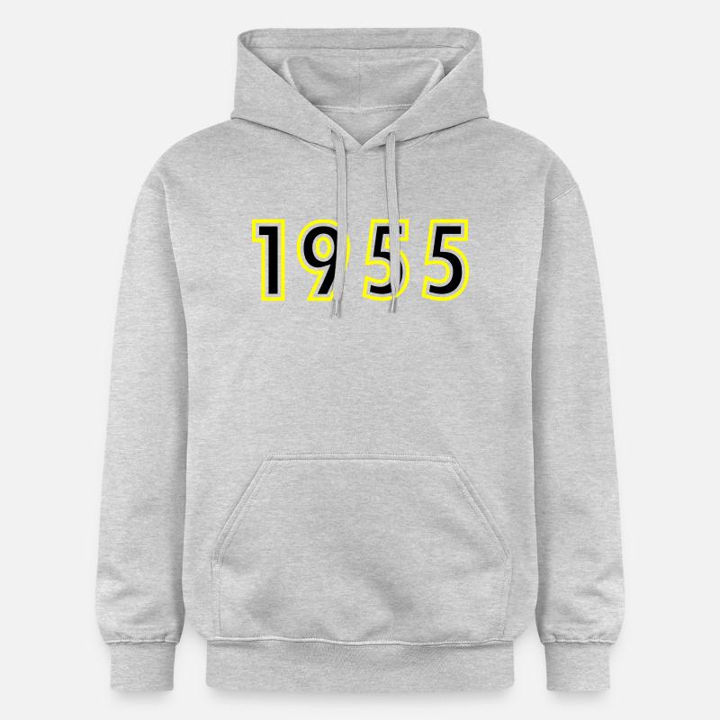 1955 Année Anniversaire - Sweat à capuche Softstyle® Gildan Unisexe - gris clair chiné