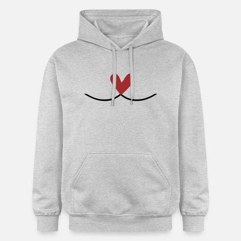 Ligne de connexion du cœur - Sweat à capuche Softstyle® Gildan Unisexe - gris clair chiné