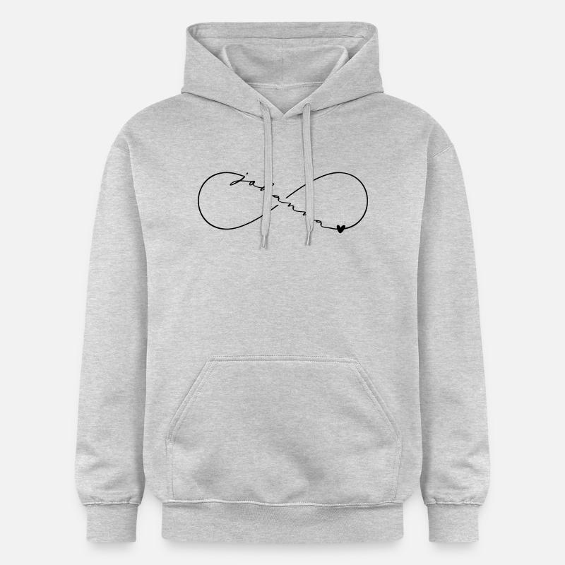 Johanna Nom Symbole de l’Infini - Sweat à capuche Softstyle® Gildan Unisexe - gris clair chiné