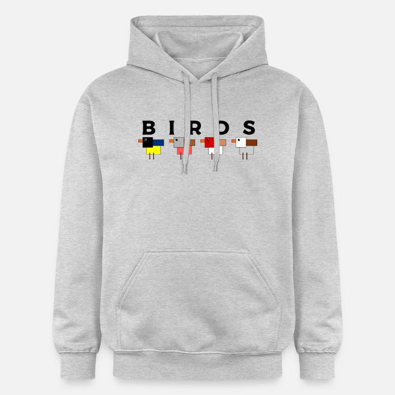 Oiseaux des jardins - Sweat à capuche Softstyle® Gildan Unisexe - gris clair chiné