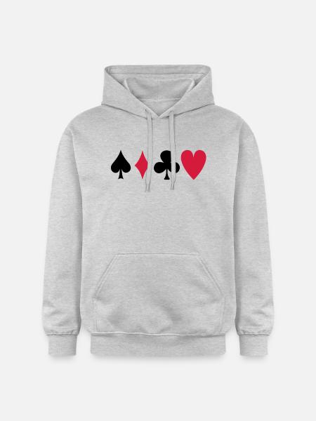 poker - Gildan Unisex Softstyle® Midweight Hoodie - Hellgrau meliert