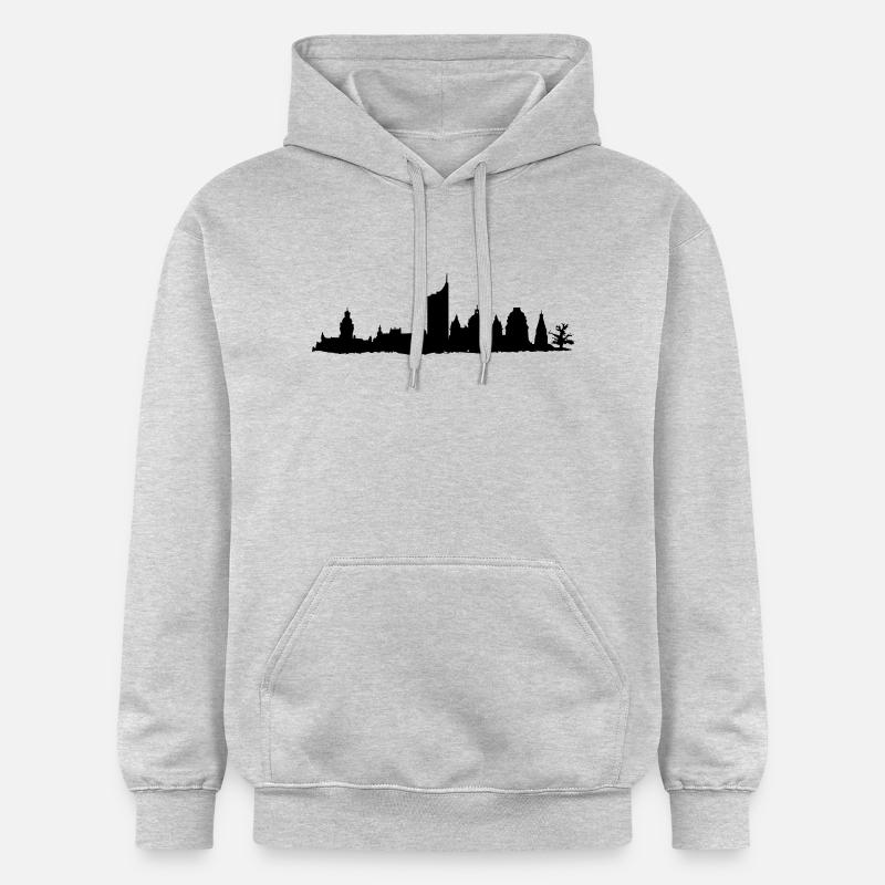 Leipzig Skyline - Sweat à capuche Softstyle® Gildan Unisexe - gris clair chiné
