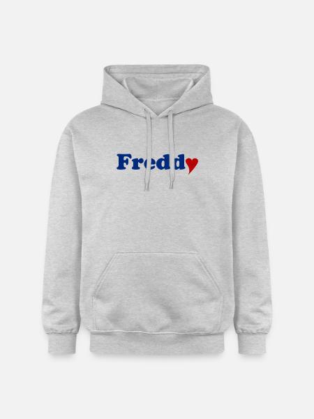 Freddy mit Herz - Gildan Unisex Softstyle® Midweight Hoodie - Hellgrau meliert