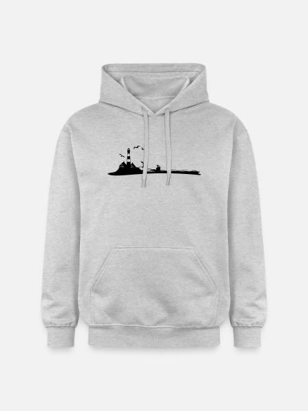 Landschaft - Leuchtturm - Gildan Unisex Softstyle® Midweight Hoodie - Hellgrau meliert