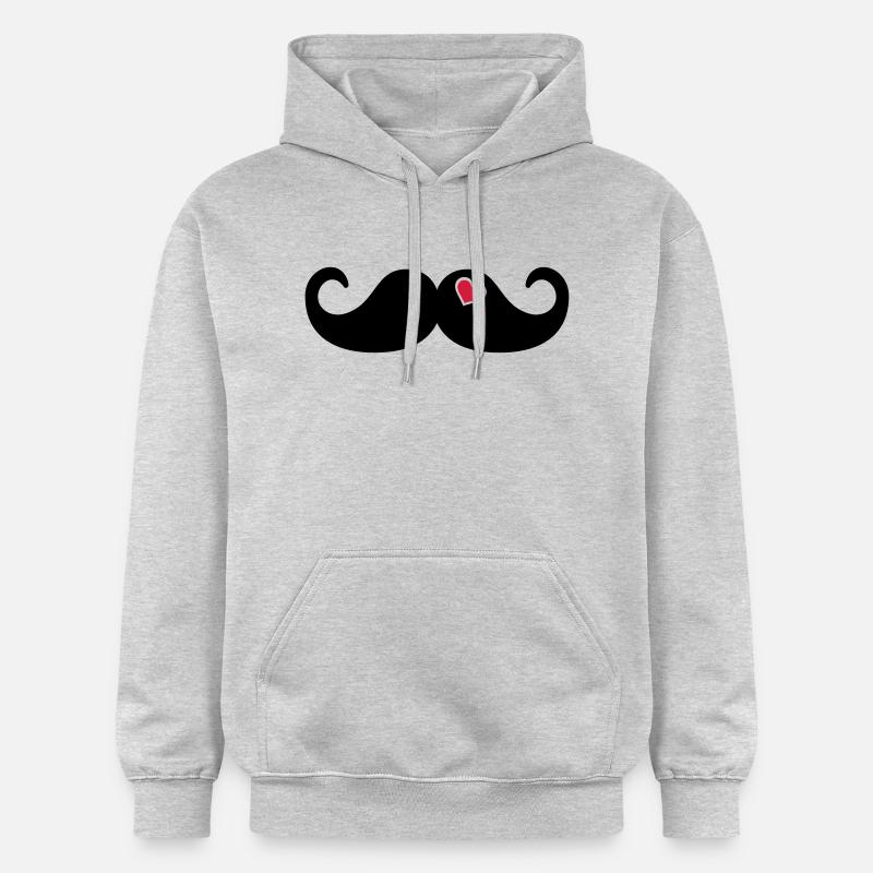 Mustache Barbe - Sweat à capuche Softstyle® Gildan Unisexe - gris clair chiné